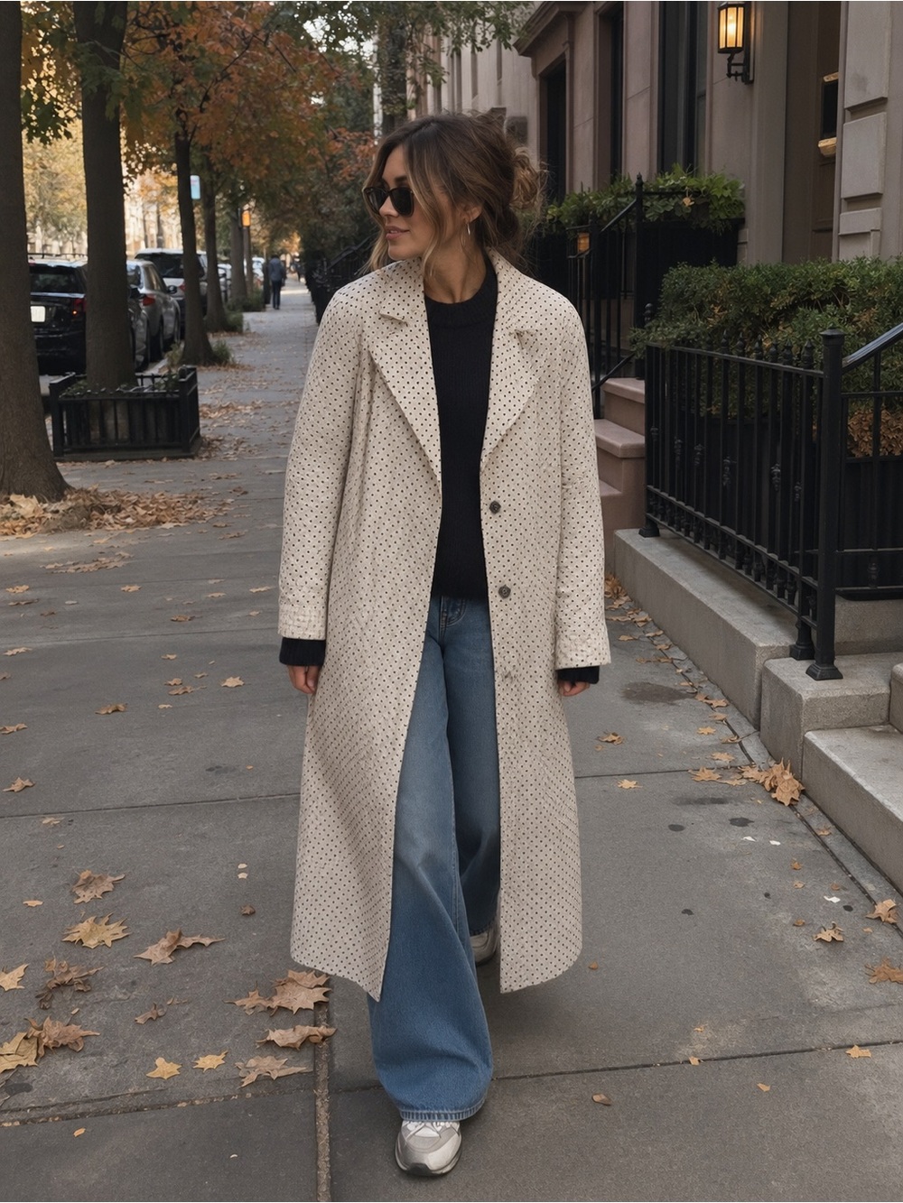 Free people We The Free Monique Denim Duster polka dot